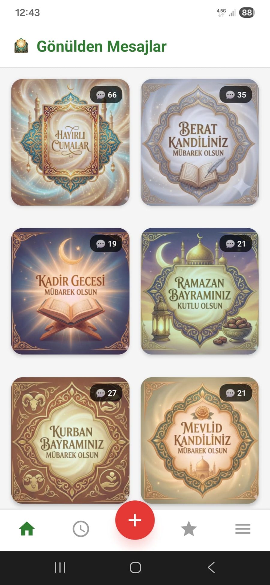 Gönülden Mesajlar anasayfa ekran görüntüsü