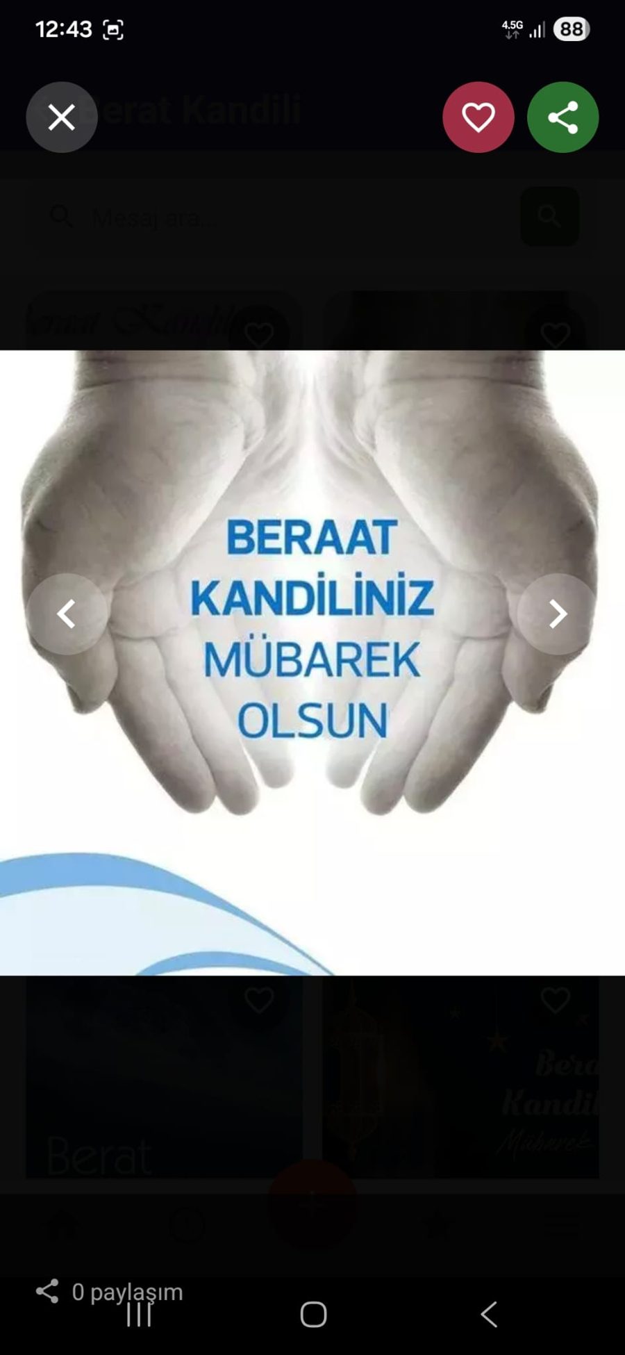 Önizleme ve paylaşım ekranı